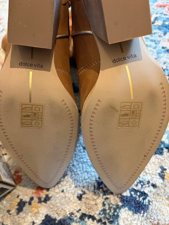 Dolce Vita Lawson Boot in Whiskey Nubuck Western Heeled Mid-Calf Boots 8 cowgirl - Picture 13 of 17